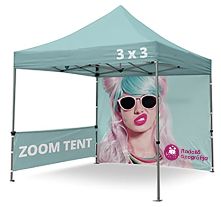 Tent with print