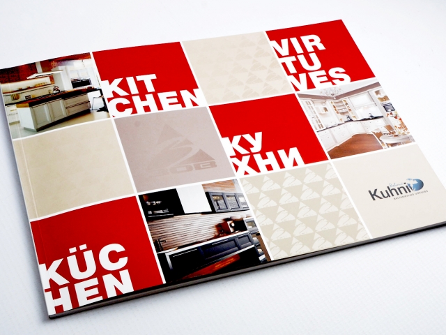 Kuhni virtuves mēbeles ražotāja produktu kataloga dizaina izstrāde