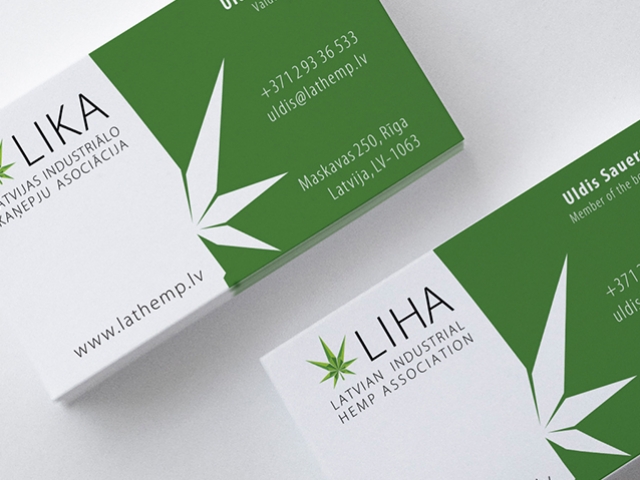 LIKA logo and business card design