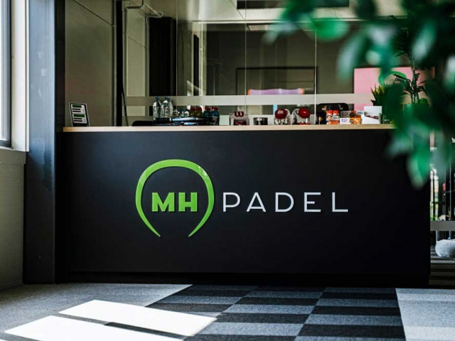 MH PADEL logo creation for a tennis club