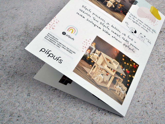 Booklet design for PifPuf house.