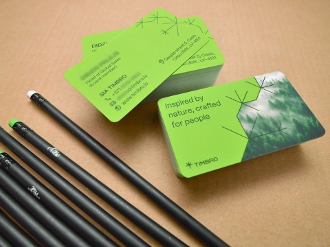 Business card graphic design and digital printing