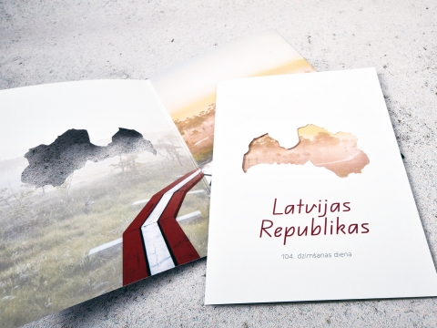 Production of Latvian birthday card