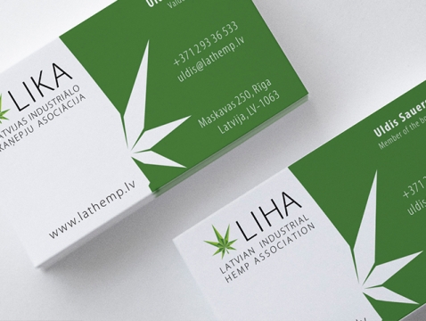 LIKA logo and business card design