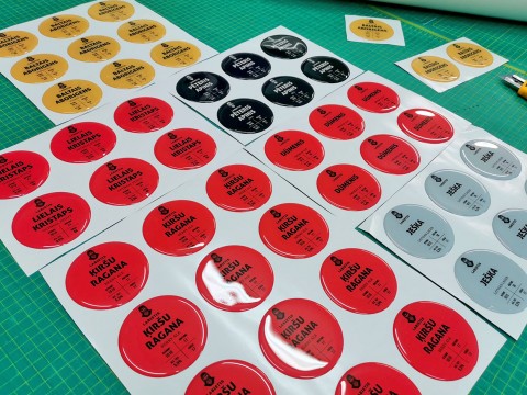 Doming stickers printing