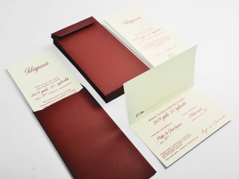 Wedding invitations, production, printing