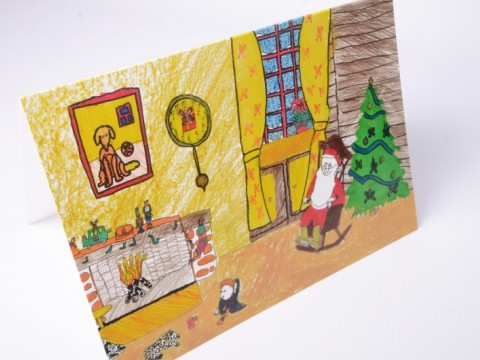 child-drawn postcards