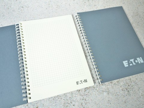 Notebooks with spiral printing
