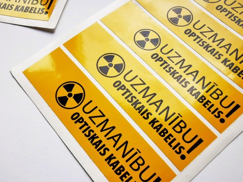 Production of a warning sticker