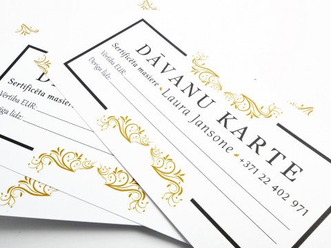 Gold gift card printing