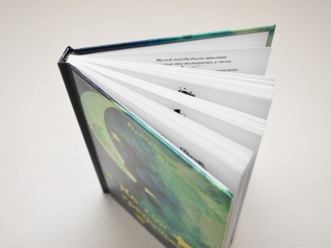 Book binding in hard covers