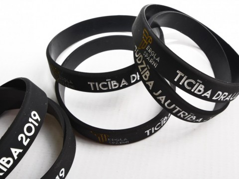 Rubber bracelets with print