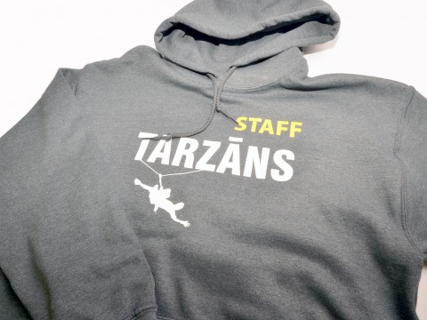Hoodies with decoration in screen print
