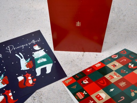 Bright Christmas card printing