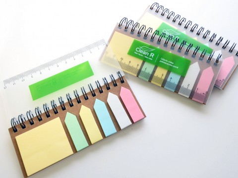 Sticky notes with print