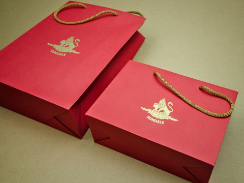 Gold screen printing on paper bags