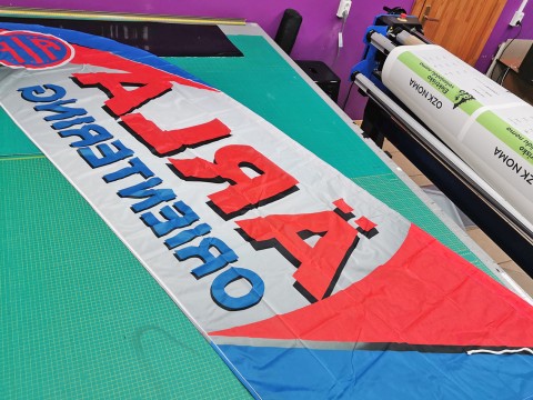 Advertising flag printing