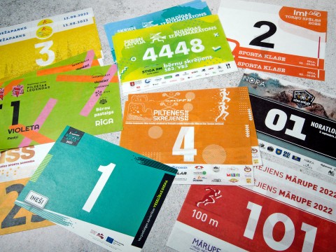 Printing of bib numbers