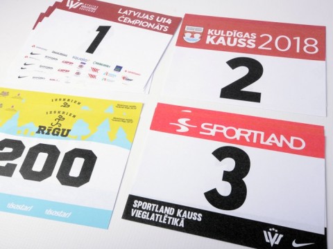 resistant bib numbers printing