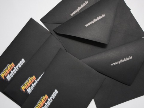 black envelope printing