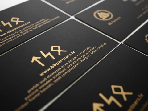 Business card printing with gold color