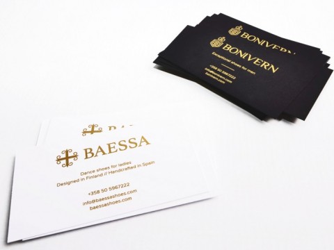 Business cards print with gold