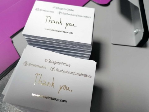 Business cards with gold