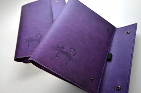 Leather covers, planners, production