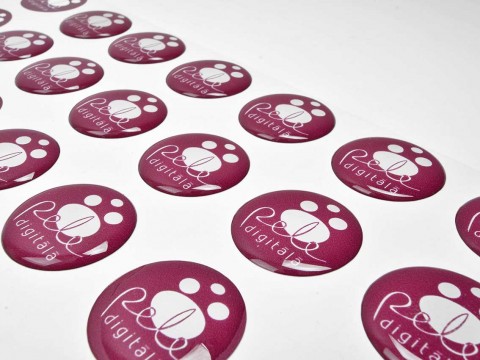 round polymer 3D stickers