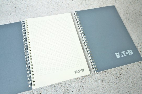 Notebooks with spiral printing