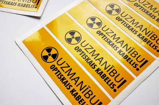 Production of a warning sticker