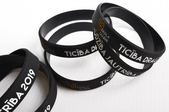 Rubber bracelets with print