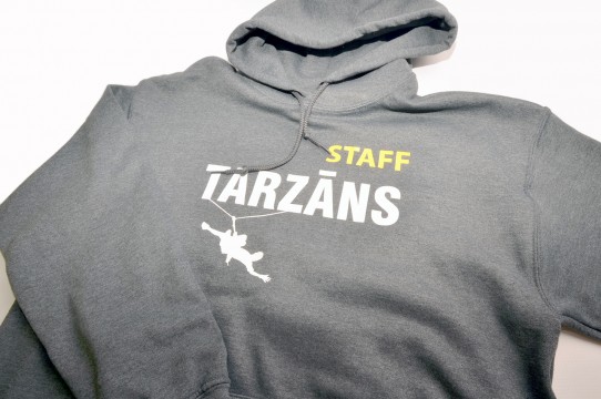 Hoodies with decoration in screen print