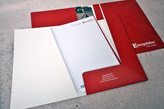 Cardboard folders, letterhead printing