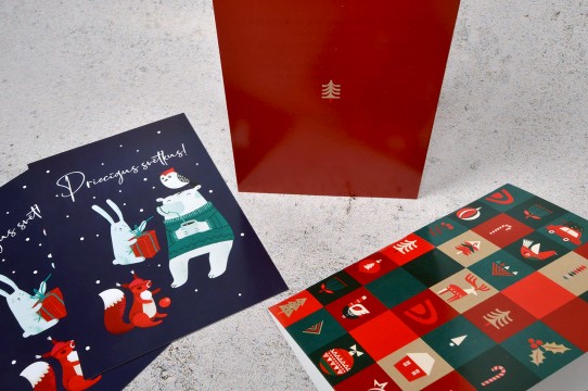 Bright Christmas card printing
