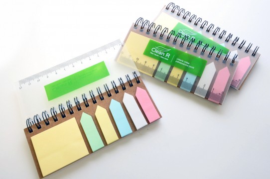 Sticky notes with print