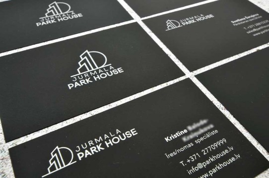 Black business card printing