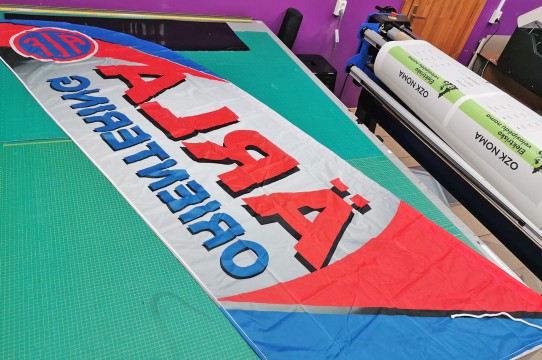 Advertising flag printing