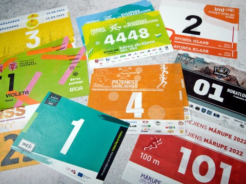 Printing of bib numbers