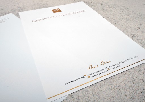 Form printing with gold foil