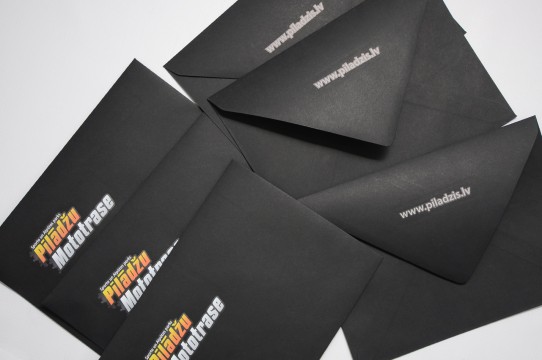 black envelope printing