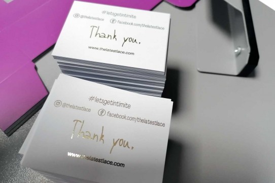 Business cards with gold
